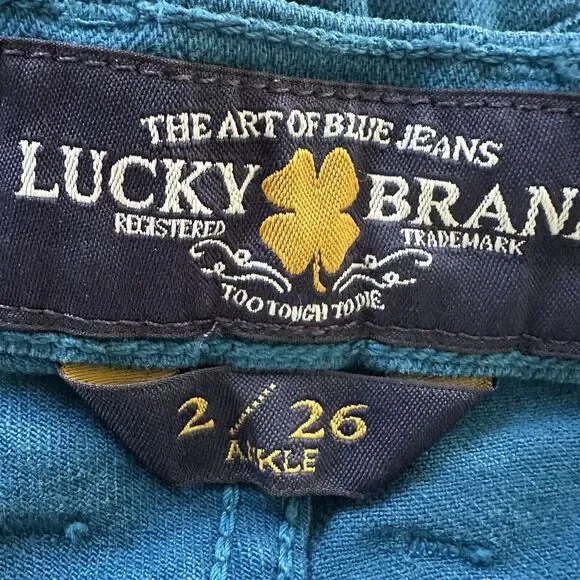 Lucky Brand Women’s Charlie Skinny Ankle Jeans Green Size 2/26 - Picture 5 of 9